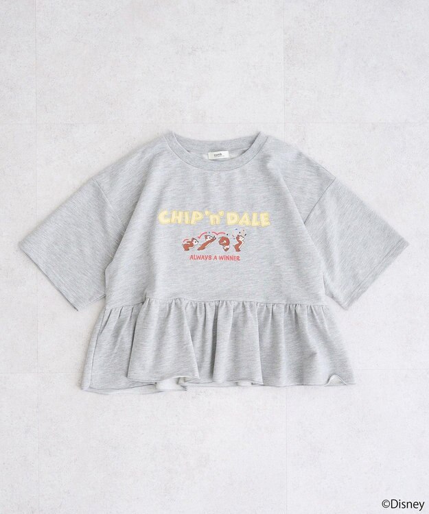 earth music&ecology チップ＆デール／フリル裏毛プルオーバー Gray Mixture