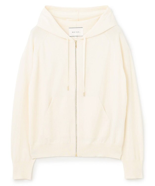 BEIGE， 【WEB限定・洗える】MONSTERA / フーデットニット Ecru