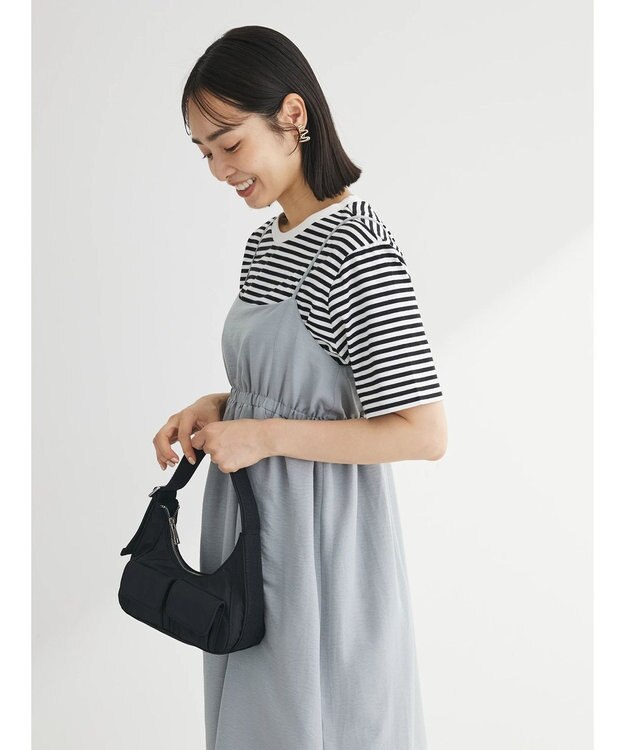 Green Parks 汗染み防止クルーネックＴシャツ Border