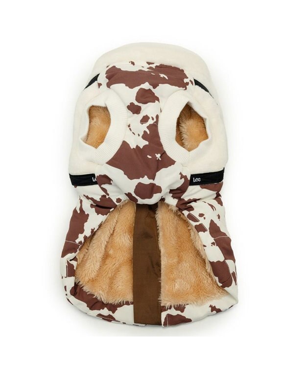 PET PARADISE Lee アウターハーネス 《牛柄》 小型犬 オフホワイト×ブラウン