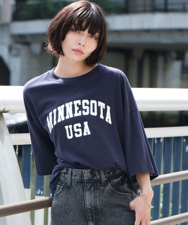 WEGO 【ユニセックス着用ITEM】カレッジロゴプリントT（SS）