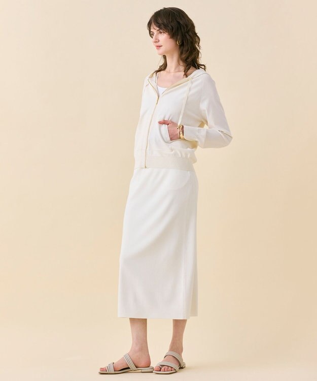 BEIGE， 【WEB限定・洗える】MONSTERA / フーデットニット Ecru