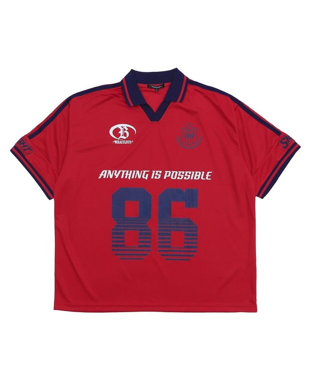 WEGO ナンバリングサッカーT（SS） レッド