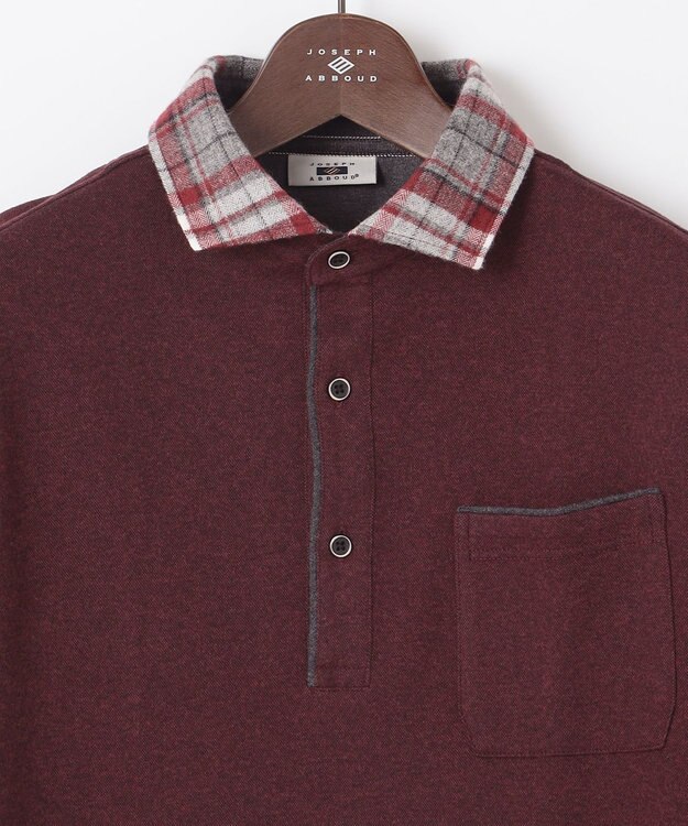 JOSEPH ABBOUD 【保温性/滑らかな肌触り/多機能ポロシャツ】 ウィンターダディー ポロシャツ ワイン系4