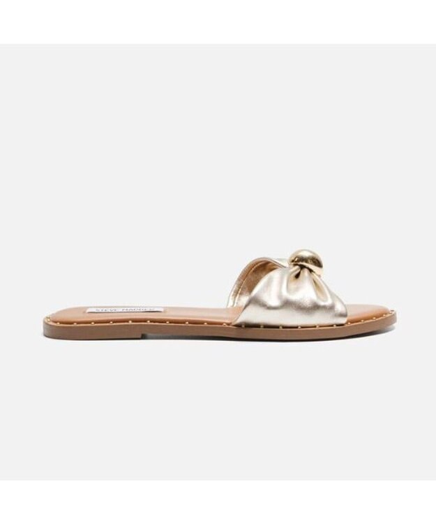 STEVE MADDEN DISPYギャザーリボンフラットサンダル ゴールド