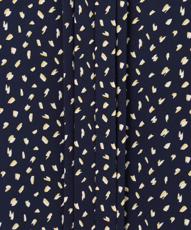 ANY SIS ジョーゼットフロントタック プルオーバー ネイビー系幾何学柄