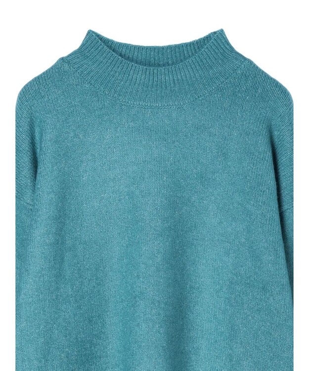 earth music&ecology ＦＬＵＦＦＹハイネックチュニック Blue Green