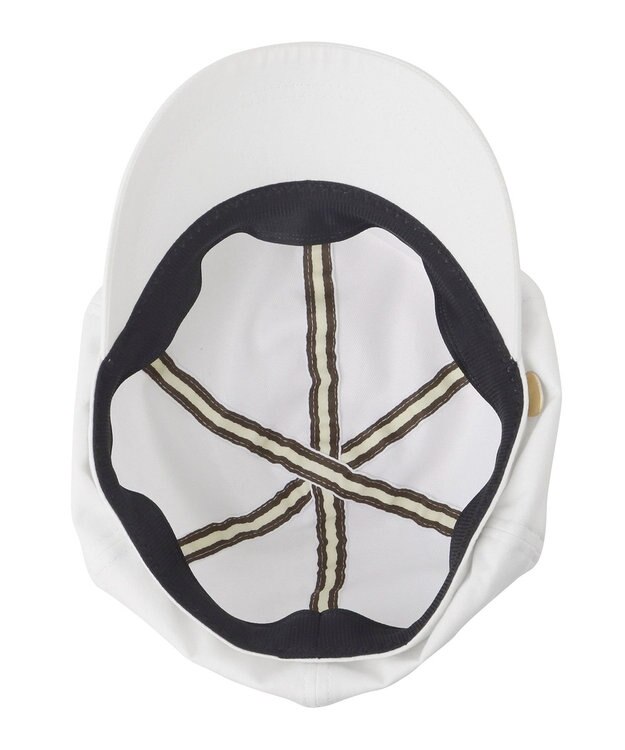 MOONBAT ポール & ジョー (PAUL & JOE ACCESSOIRES) ロゴプレート 無地 キャスケット ホワイト