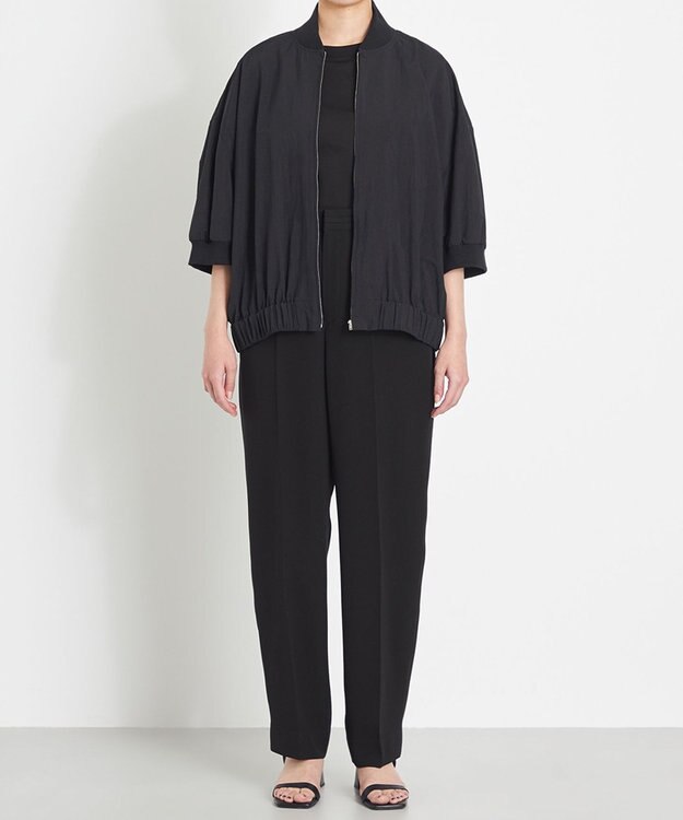 NAVE 【ReNAVE　撥水機能・UVカット・透湿・接触冷感・洗える】ナイロンタスランブルゾン ブラック系