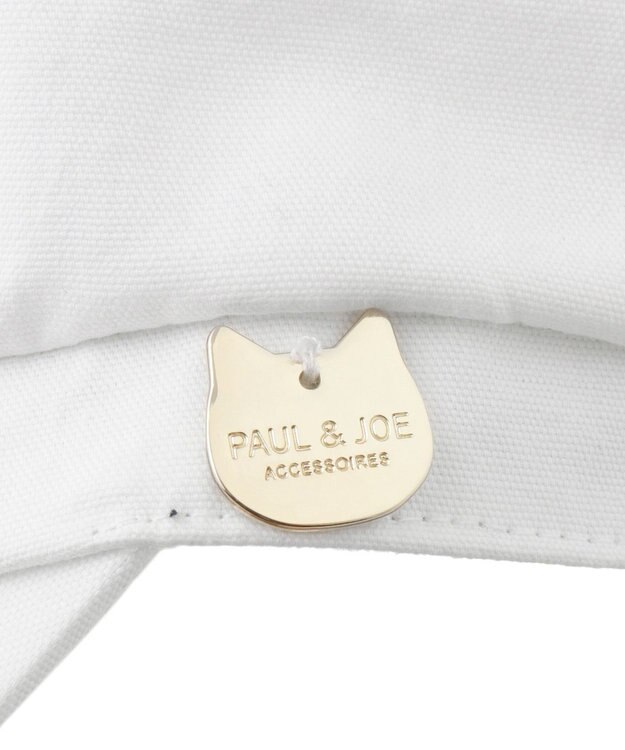 MOONBAT ポール & ジョー (PAUL & JOE ACCESSOIRES) ロゴプレート 無地 キャスケット ホワイト