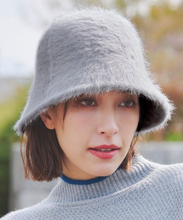 Tiaclasse ファーバケットハット グレー