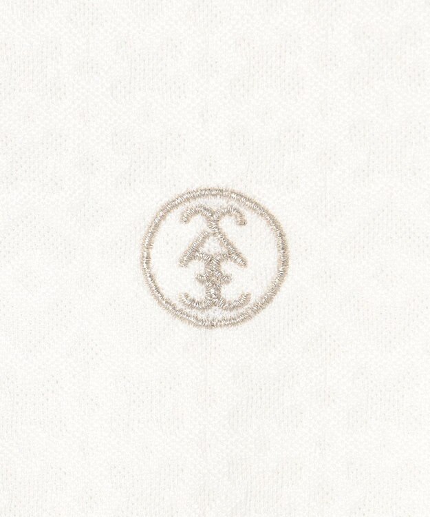 23区GOLF 【WOMEN】モノグラムジャガード長袖ポロシャツ ホワイト系