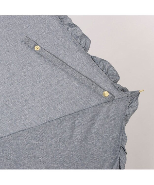 UNBILLION カシュネ cachenez / シャンブレーフリルショートパラソル ブルー