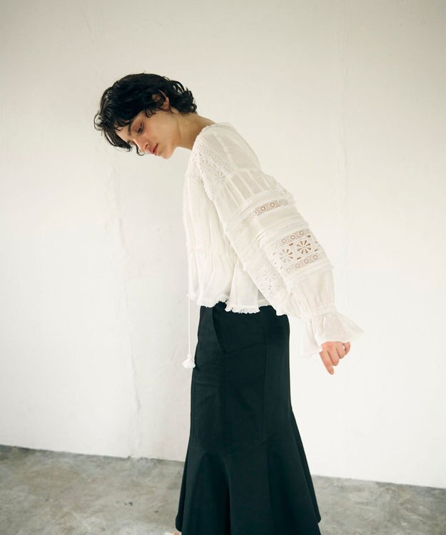 GRACE CONTINENTAL レースパッチブラウス キナリ