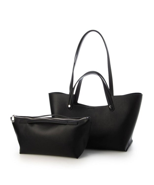 UNBILLION カシュカシュ cachecache / ポーチ付横長2ハンドルトート ブラック