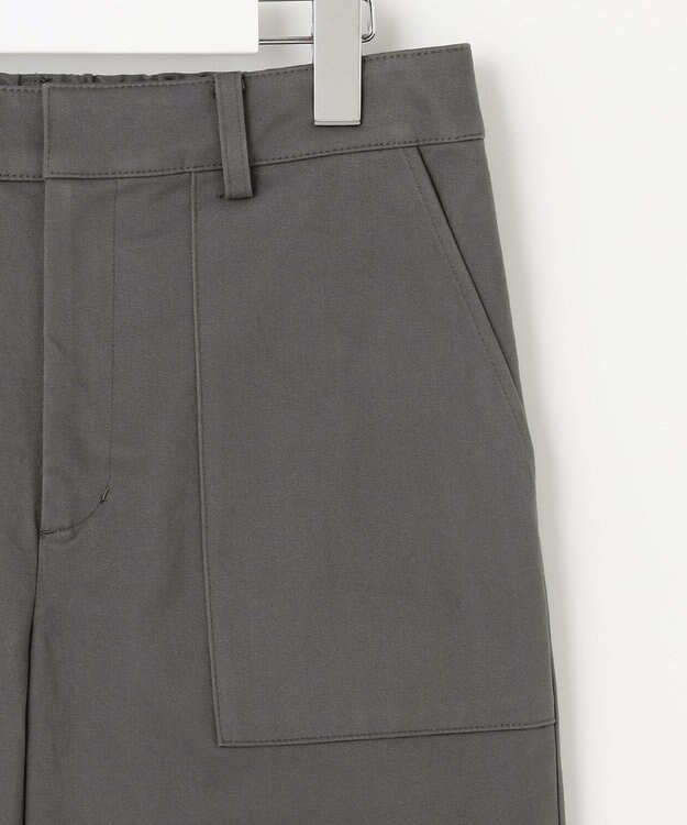 J.PRESS LADIES 【洗える】サテンストレッチプレミアムピーチ ベイカー パンツ グレー系