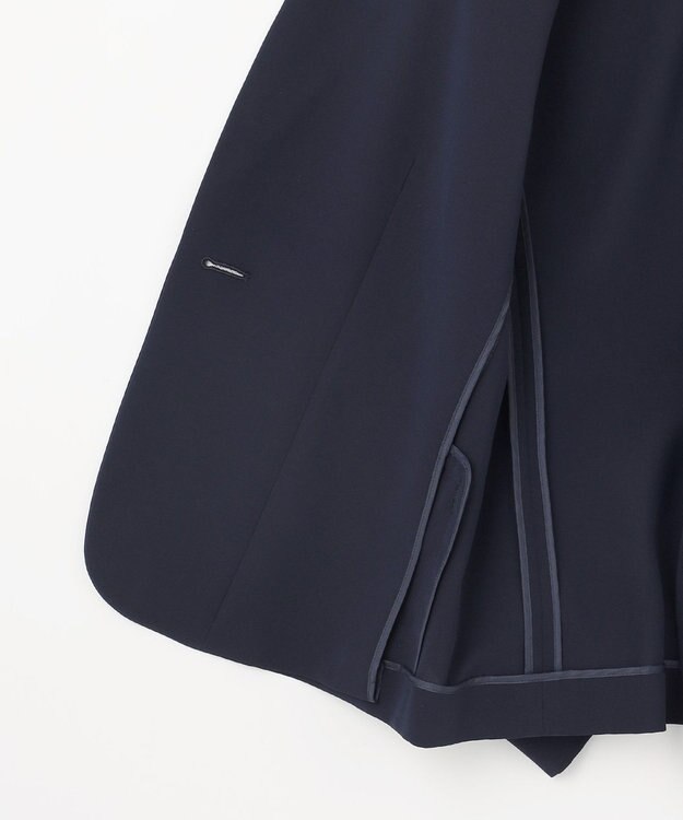 自由区 【セットアップ対応・UVカット・接触冷感・洗える】ライトストレッチテーラード ジャケット ネイビー