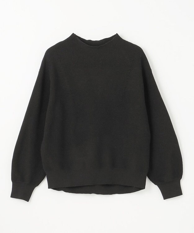 ANY 【洗濯機可能/8色展開】ソフトタッチポリエステルニット ブラック