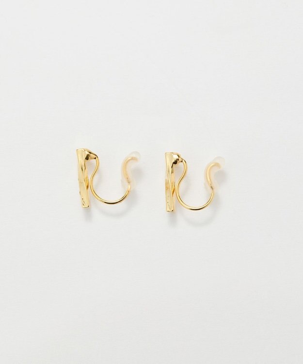 Phoebe 【金属アレルギー対応】【痛くないシリーズ】ツイストバービジューライトフィットイヤリング　ゴールド ゴールド