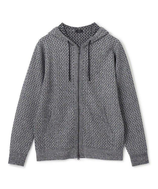 JOSEPH HOMME 【イージーケア】 ヴィスコースリンクス　ジップアップニットパーカー ライトグレー系