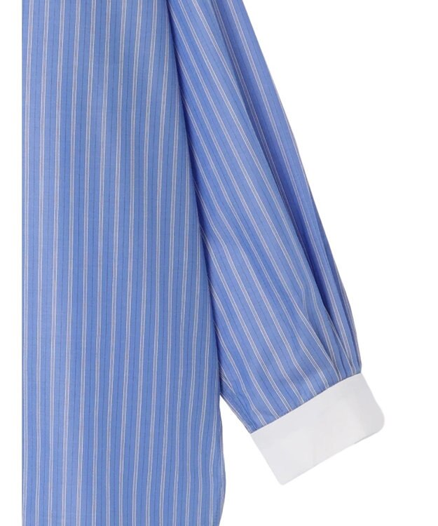 AMERICAN HOLIC イージーケアバンドカラーシャツチュニック Stripe
