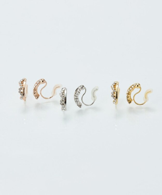 Phoebe 【金属アレルギー対応】【痛くないシリーズ】ミルキーウェイライトフィットイヤリング　ローズゴールド ローズゴールド