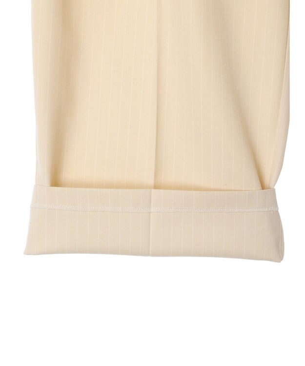 earth music&ecology ピンストライプストレートパンツ Beige