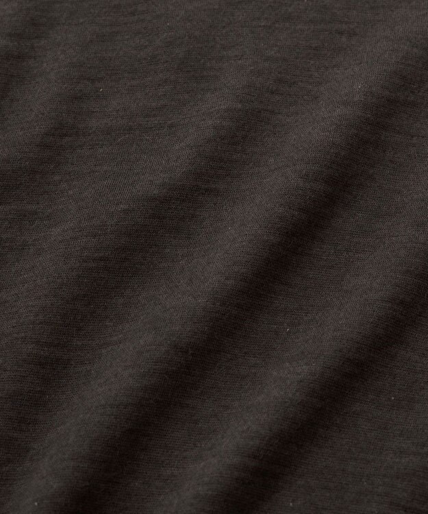 TOQUE 〈大草直子さんアドバイザー〉ロイヤルベビーアルパカ×タンギスコットン 裏毛 Vネックトップス チャコールグレー