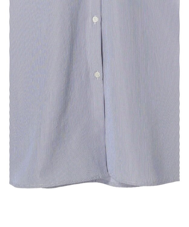 Green Parks レイヤードアソート柄シャツチュニック Stripe Blue