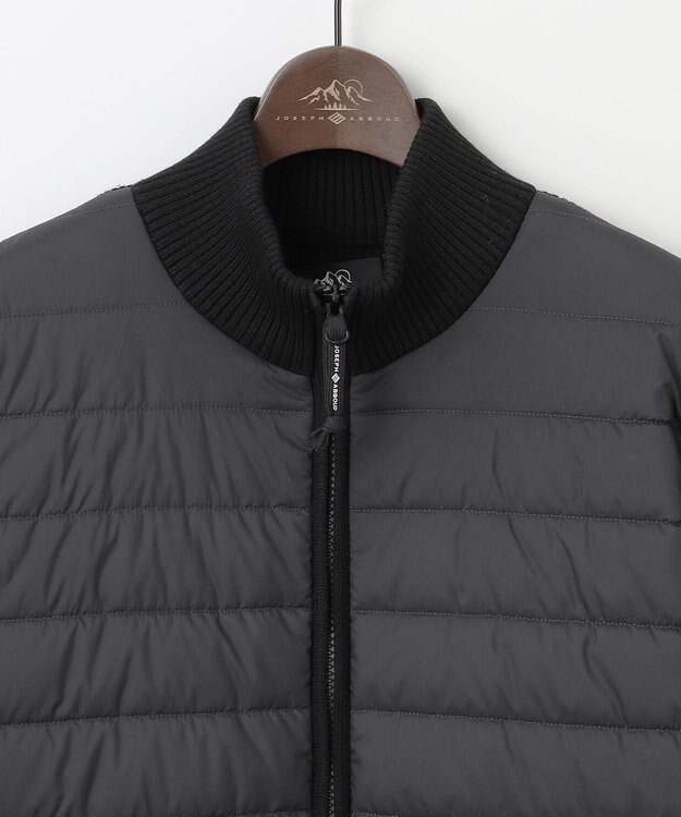 JOSEPH ABBOUD MOUNTAIN 【軽量/保温性/防風性】バルキーウール キルト ブルゾン ブラック系