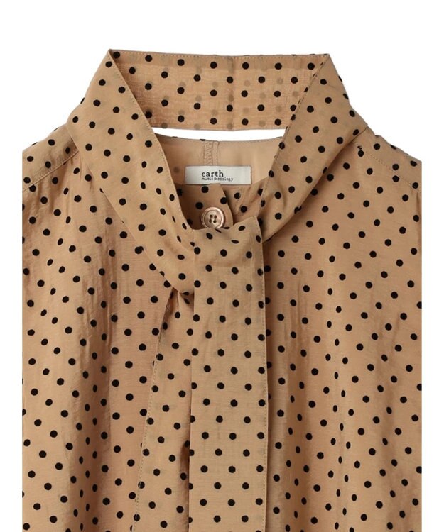 earth music&ecology ドットチュニック丈リボン付きワンピース Dot