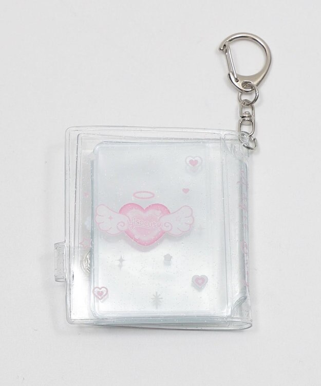 WEGO 【痛バ＆推し活グッズ】クリアハートIDフォトアルバムキーホルダー ライトパープル