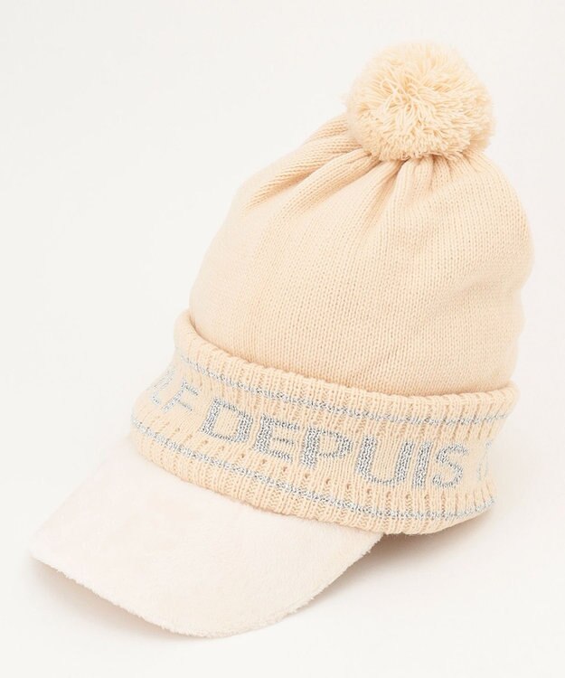 23区GOLF 【WOMEN】つば付き ニット帽 ホワイト系