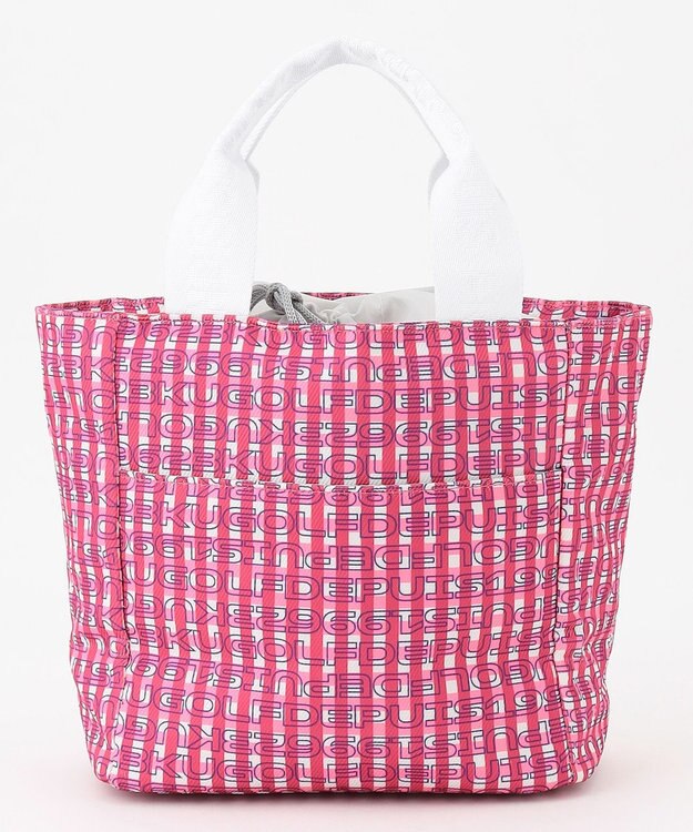 23区GOLF 【UNISEX】オリジナルギンガムチェック 保冷カートバッグ ピンク系3