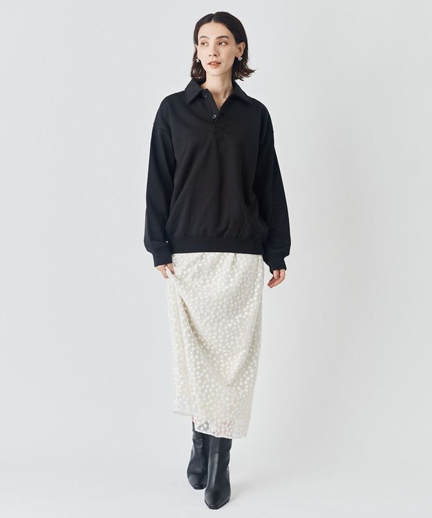 UNFILO L エンブロイダリー レーススカート エクリュ