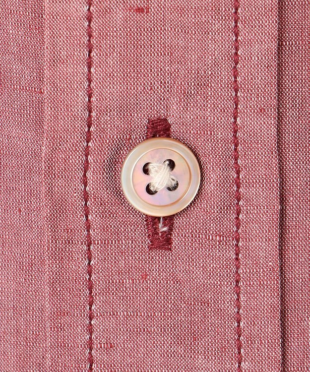 JOSEPH ABBOUD 【オーガニックコットン】リヨセルリネン シャツ ワイン系