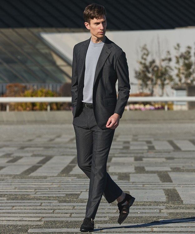 GOTAIRIKU セットアップ対応【カイテキ７機能】ドライジャージー ジャケット_ヘリンボーン柄(26年モデル) グレー×ヘリンボーン柄