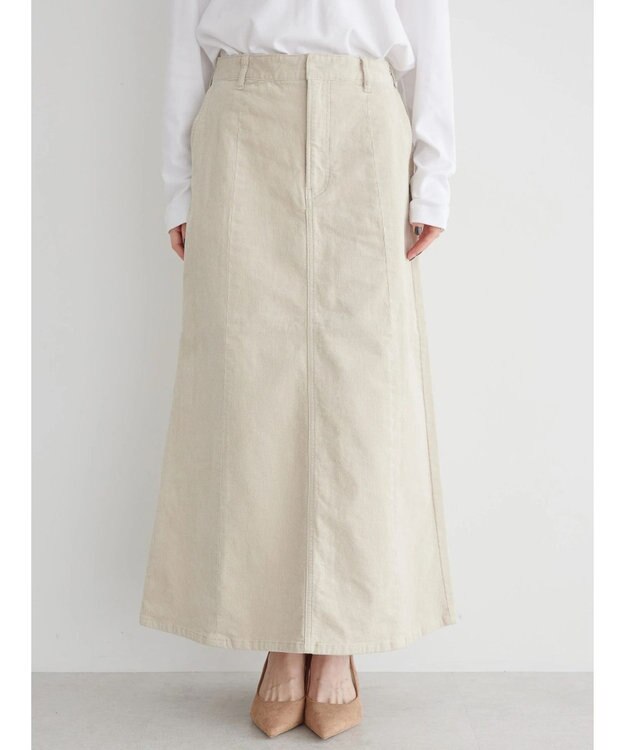 AMERICAN HOLIC コーデュロイＡラインスカート Ivory