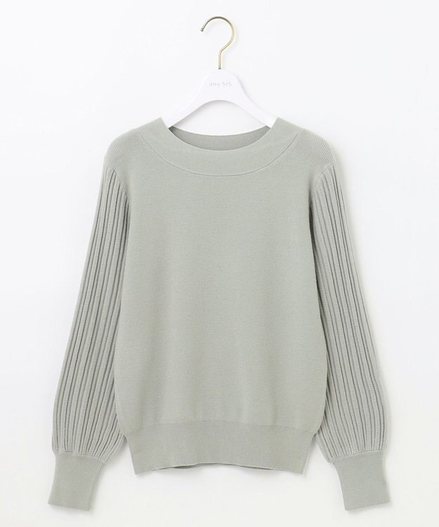 ANY SIS 【洗える】冬のシャルマン パフスリーブ ニット ミント