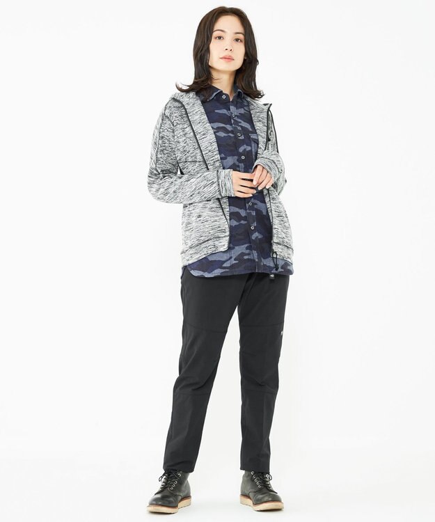 JOSEPH ABBOUD MOUNTAIN 【UNISEX】ランダムスラブリップ パーカー グレー系