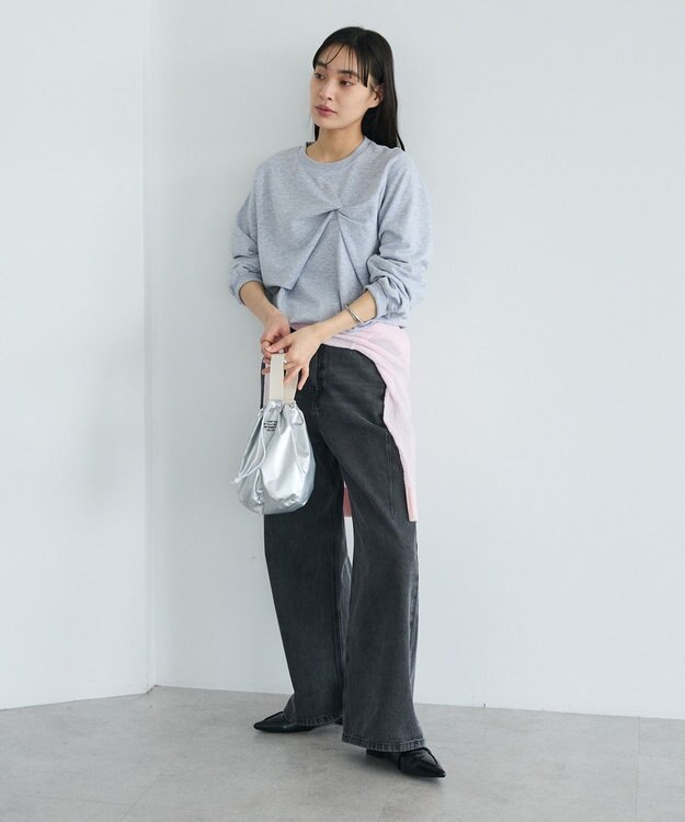 CRAFT STANDARD BOUTIQUE ミニ裏毛ツイストプルオーバー Gray Mixture