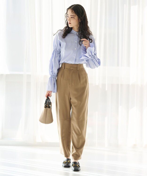 #Newans キャンディスリーブシャツ サックス