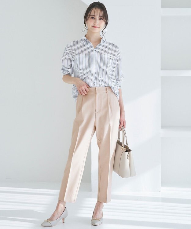 ANY SIS S 【UVカット / 接触冷感 / 吸水速乾】スマートビューティストレッチ テーパード パンツ ライトベージュ