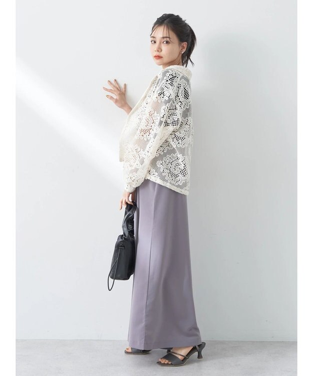 earth music&ecology レースジャケット Ivory