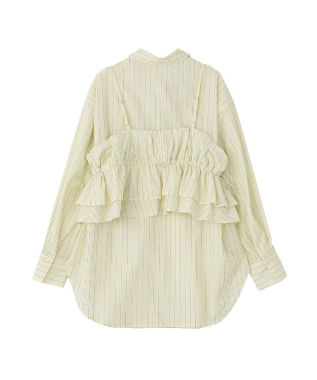 AMERICAN HOLIC 【2点セット・イージーケア】ビスチェ＋シャツ Stripe Yellow