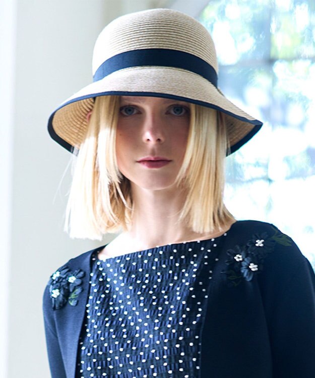 TOCCA 【UV97%以上カット・吸水速乾・抗菌防臭・洗える・サイズ調整可】BACK RIBBON HAT ハット ブラック系