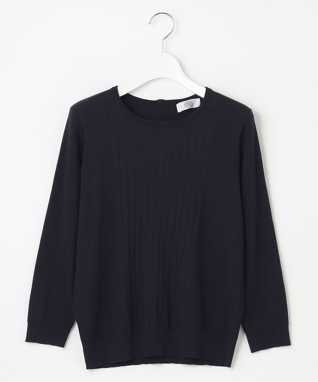 J.PRESS LADIES 【洗える】 PRINCESS クルーネック ニット ネイビー系