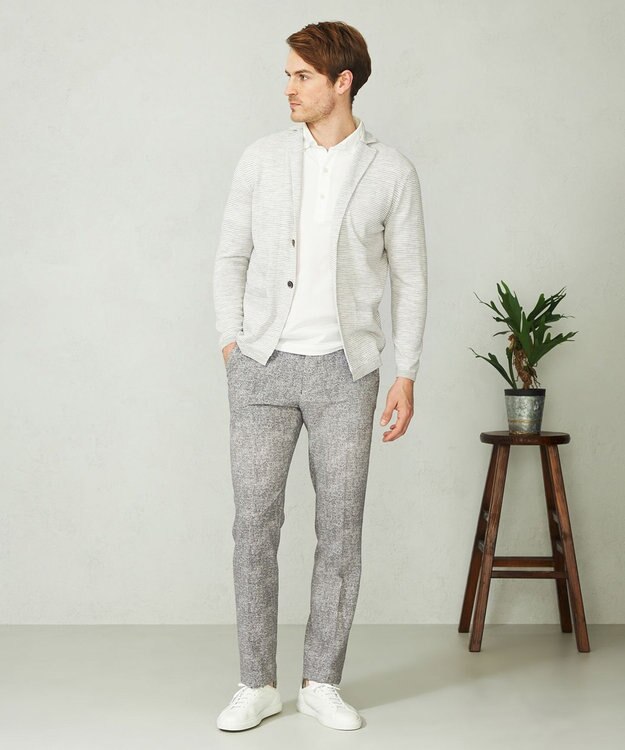 JOSEPH ABBOUD 【驚きの多機能】ドライサッカー パンツ ライトグレー系