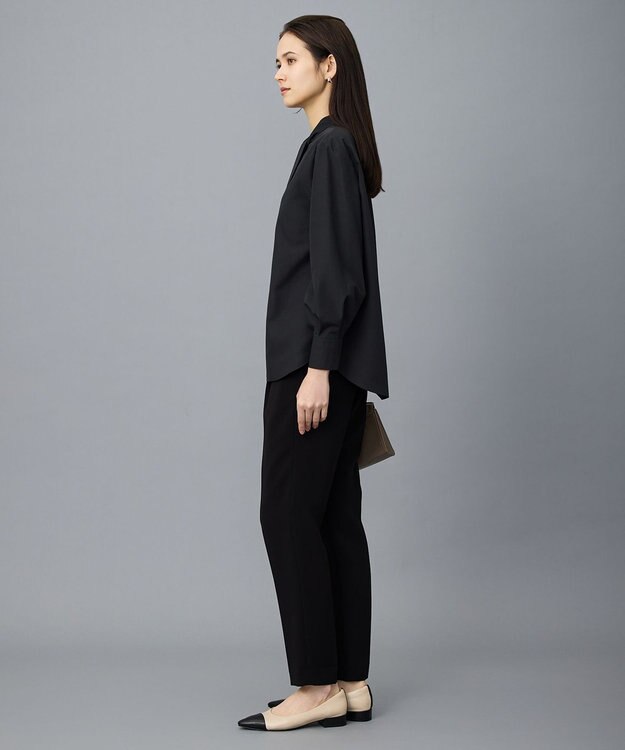 自由区 L 【19号サイズまで展開・カタログ掲載・セットアップ対応】トリアセダブルクロステーパード パンツ ブラック