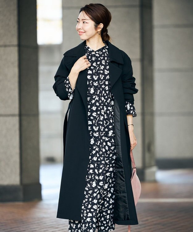 UNFILO 【撥水/軽量/ストレッチ】MOVE TEX トレンチコート ブラック